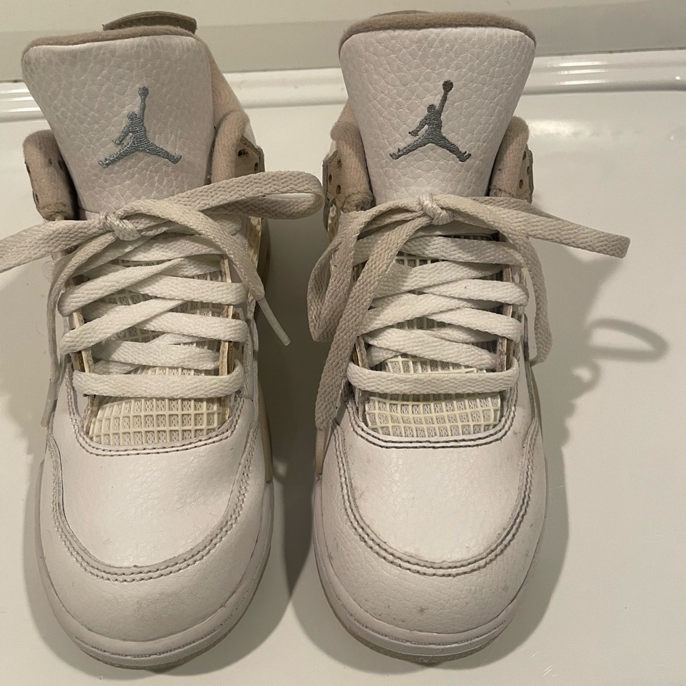 Jordan Kids White and Gray Sneakers